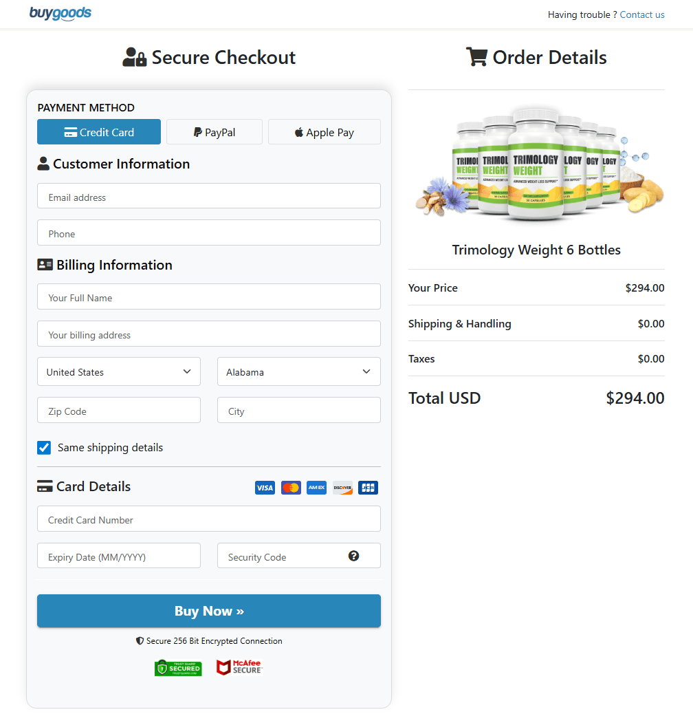 Trimology Weight official Website